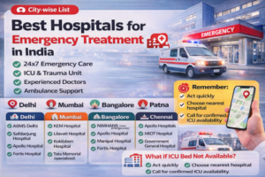 Read more about the article 🏥 Best Hospitals for Emergency Treatment in India (City-wise Guide)