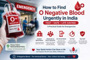 Read more about the article 🩸 How to Find O Negative Blood Urgently in India (Fast & Practical Guide)